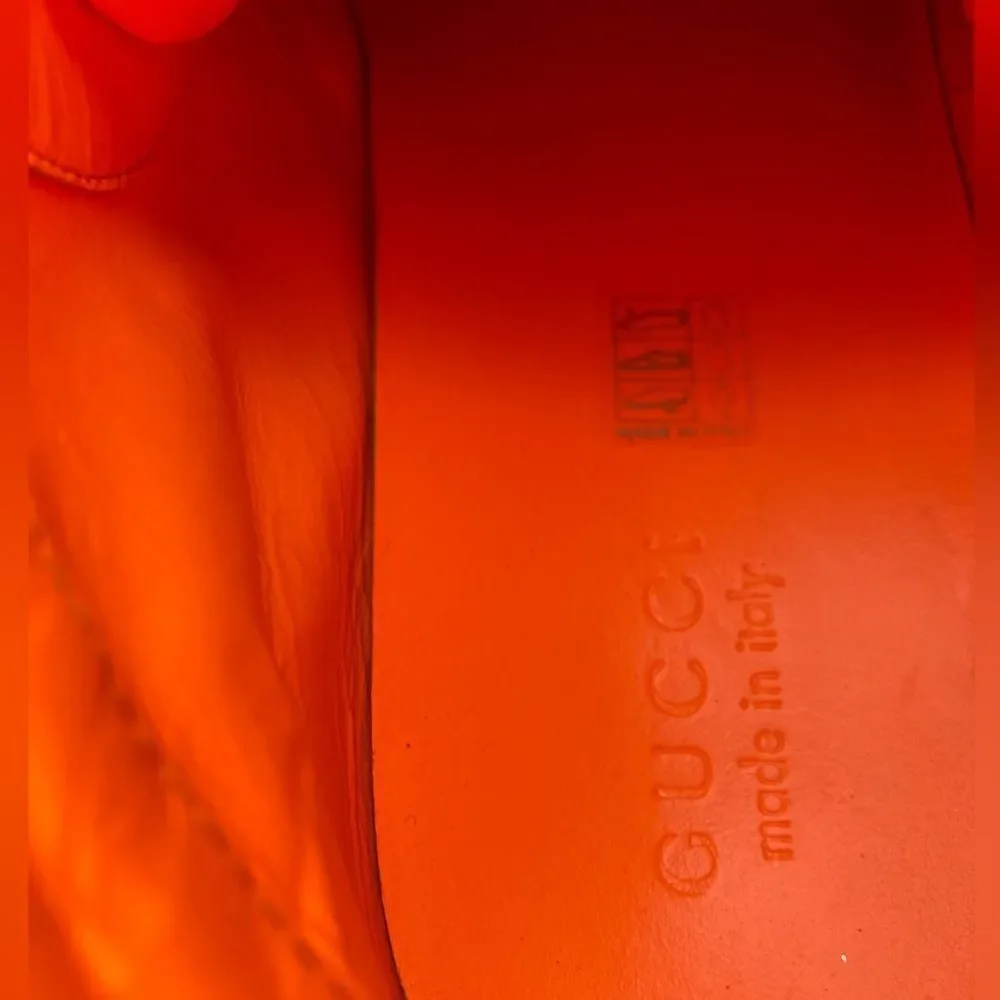 Gucci-Authentic-Men’s Neon Orange Sneakers Size 10G
